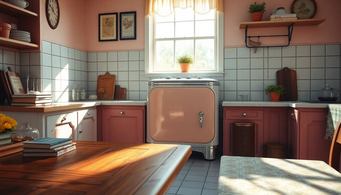Retro Appliance displayed in a vintage kitchen setting with warm sunlight highlighting its features.