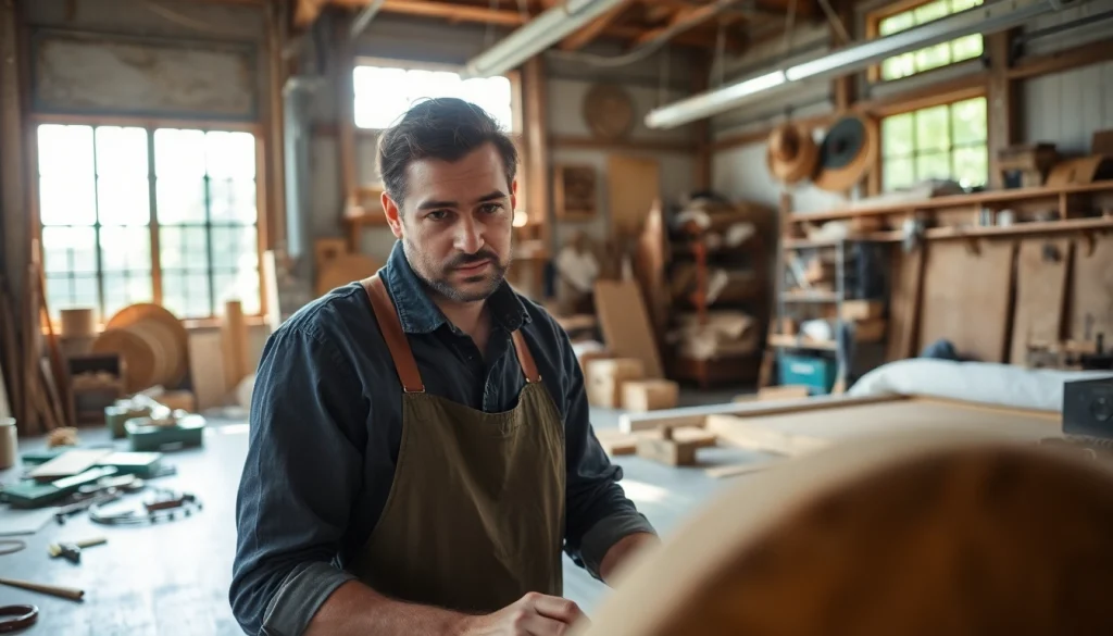 Artisan demonstrating craft training programs in a vibrant workshop, showcasing skills and creativity.