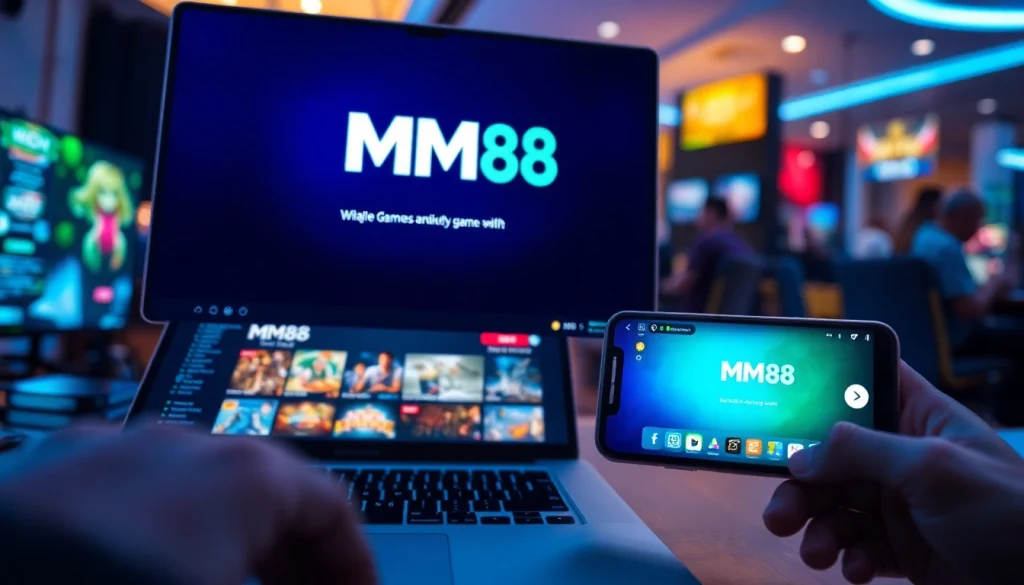 MM88 online gaming interface showcasing accessibility on multiple devices.