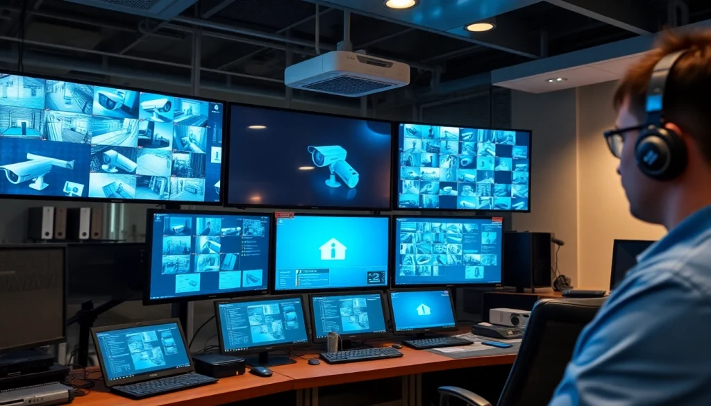 Una configuración profesional de monitoreo de seguridad por una empresa de seguridad confiable en Guanacaste que muestra tecnología avanzada y un servicio ágil.