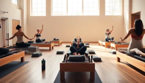 静かなスタジオ環境で、さまざまな背景を持つ人々が練習に取り組む様子から、トップクラスのピラティス おすすめ クラスを見つけましょう。