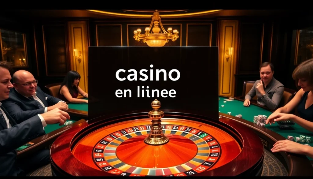 Vivez l'excitation des enjeux élevés dans un casino en ligne France avec une roulette élégante et des jetons de pari.