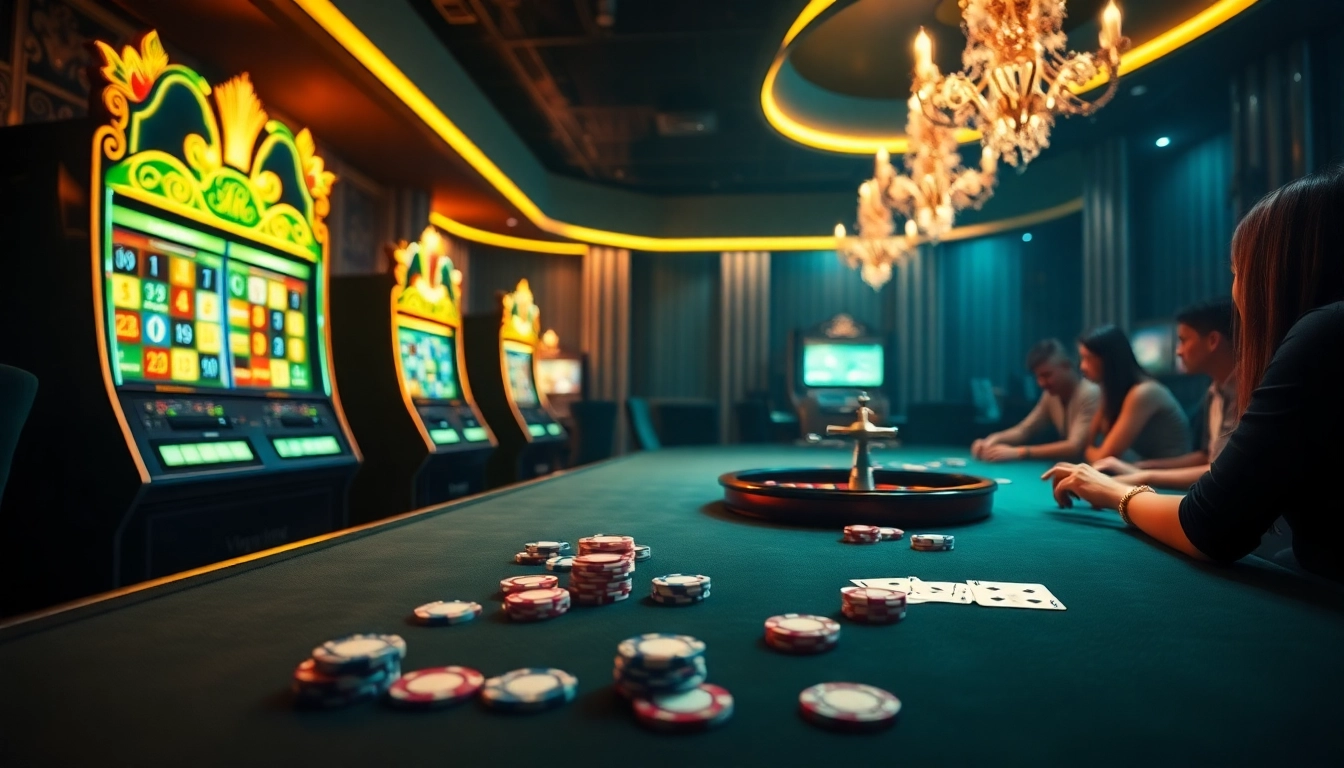 Découvrez l'excitation du casino en ligne France avec des machines à sous vibrantes et des joueurs captivants.