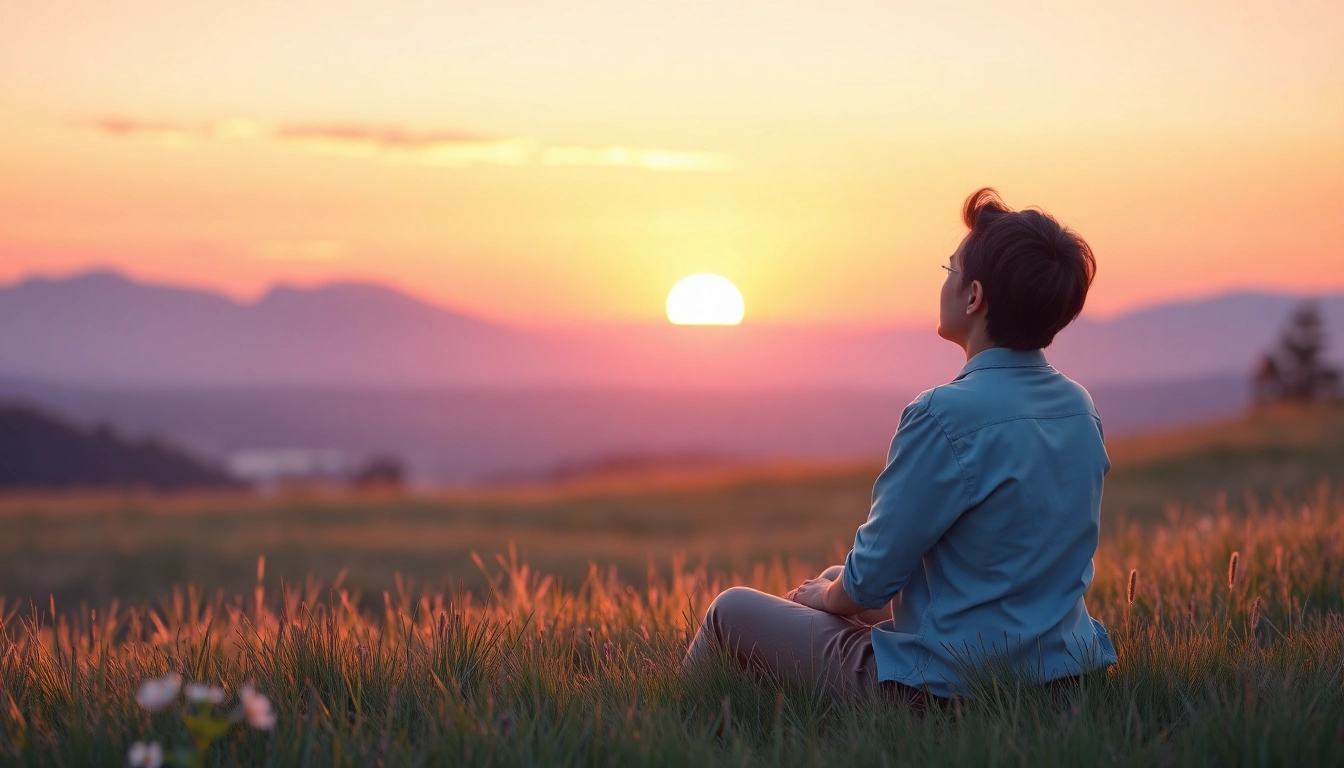 Understand anxiety symptoms in a calming outdoor setting, depicting a person in tranquility.