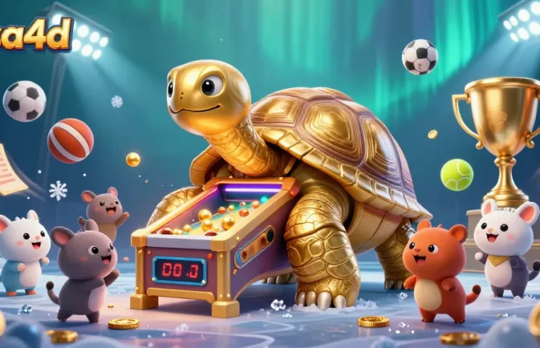 Rasa4d menawarkan pengalaman bermain yang mendebarkan dengan karakter kura-kura emas dan mesin pinball.