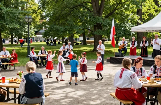Polish community gathering at https://www.sfpol.com/ celebrating culture and heritage in a vibrant park.