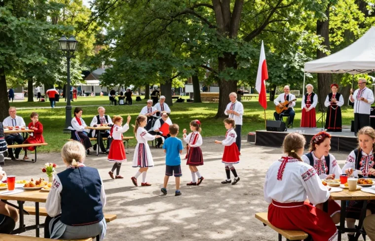Polish community gathering at https://www.sfpol.com/ celebrating culture and heritage in a vibrant park.